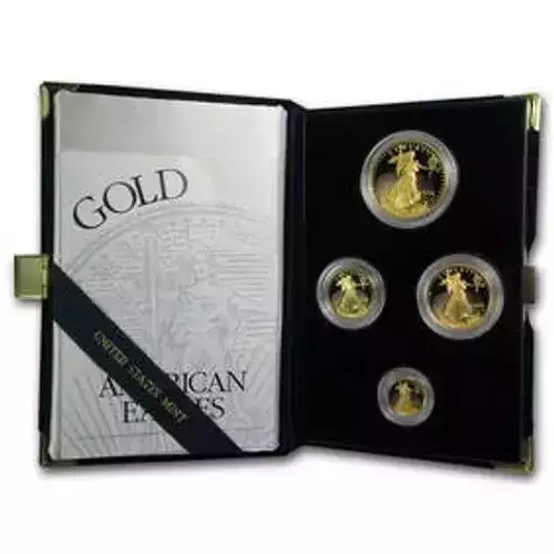 1998-W - Four Coin Set - 1/10, 1/4, 1/2, 1 oz Gold Eagles Proof - Original Govt Packaging