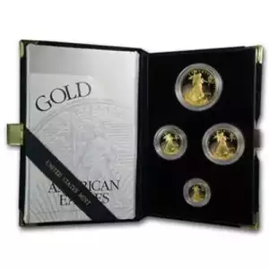 1998-W - Four Coin Set - 1/10, 1/4, 1/2, 1 oz Gold Eagles Proof - Original Govt Packaging