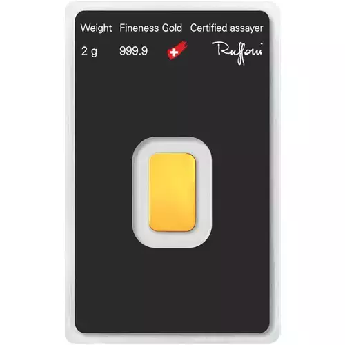 2 Gram Argor Heraeus Gold Bar