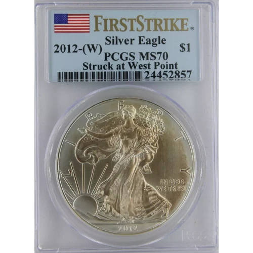 2012-(W) $1 Silver Eagle Struck at West Point First Strike