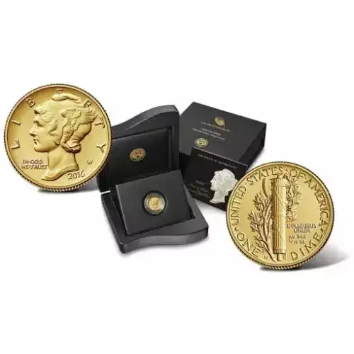 2016-W Gold Mercury Dime Centennial Series