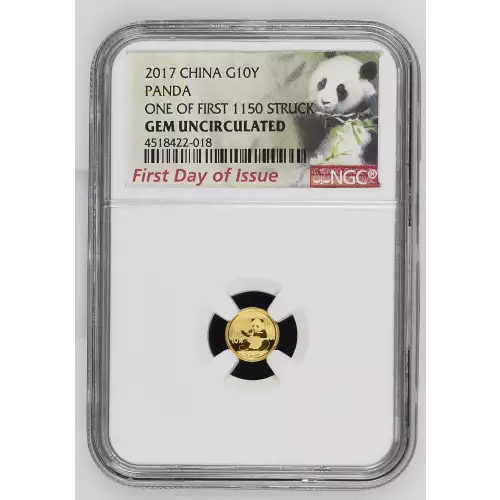 2017 PANDA-FIRST DAY OF ISSUE ONE OF FIRST 1150 STRUCK  (2)