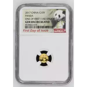 2017 PANDA-FIRST DAY OF ISSUE ONE OF FIRST 1150 STRUCK  (2)