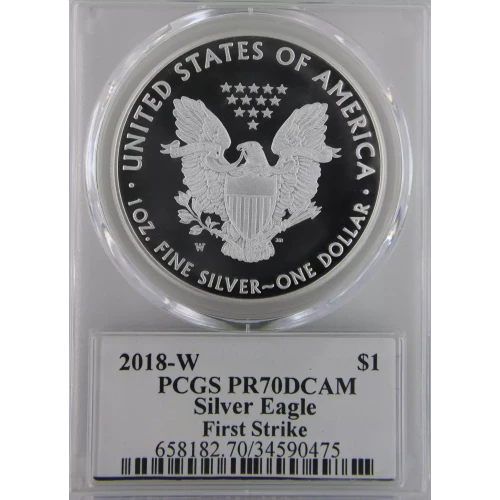2018-W $1 Silver Eagle First Strike, DCAM