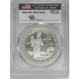 2018-W $100 Platinum Eagle - Life First Day of Issue Mercanti Signature, DCAM (2)