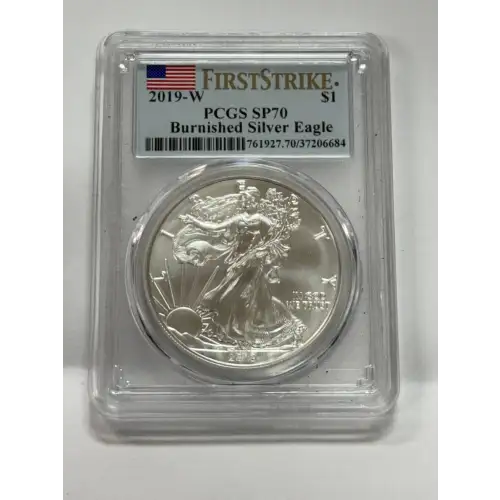 2019-W $1 Burnished Silver Eagle First Day of Issue