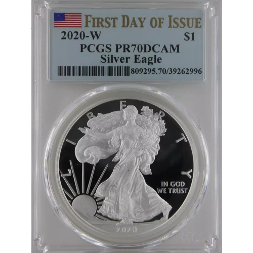 2020-W $1 Silver Eagle First Day of Issue, DCAM (2)
