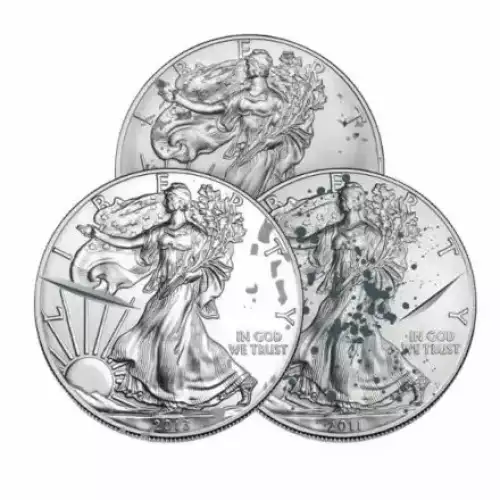 Any Year 1oz American Silver Eagle (Imperfect) (4)