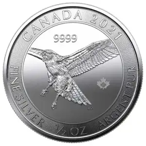 Canadian 1/2 oz Red Tailed Hawk Silver Coin - Birds of Prey Series (Privy)