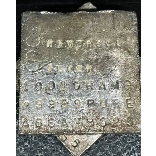 RARE VINTAGE UNIVERSAL KILO SILVER BAR (5)