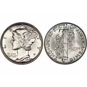 US 90% Silver Coinage - Pre 1965 - Junk Silver - Mercury Dime (4)