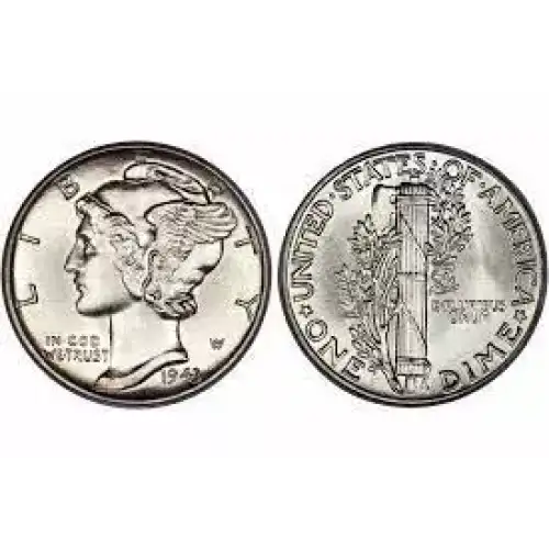 US 90% Silver Coinage - Pre 1965 - Junk Silver - Mercury Dime (4)